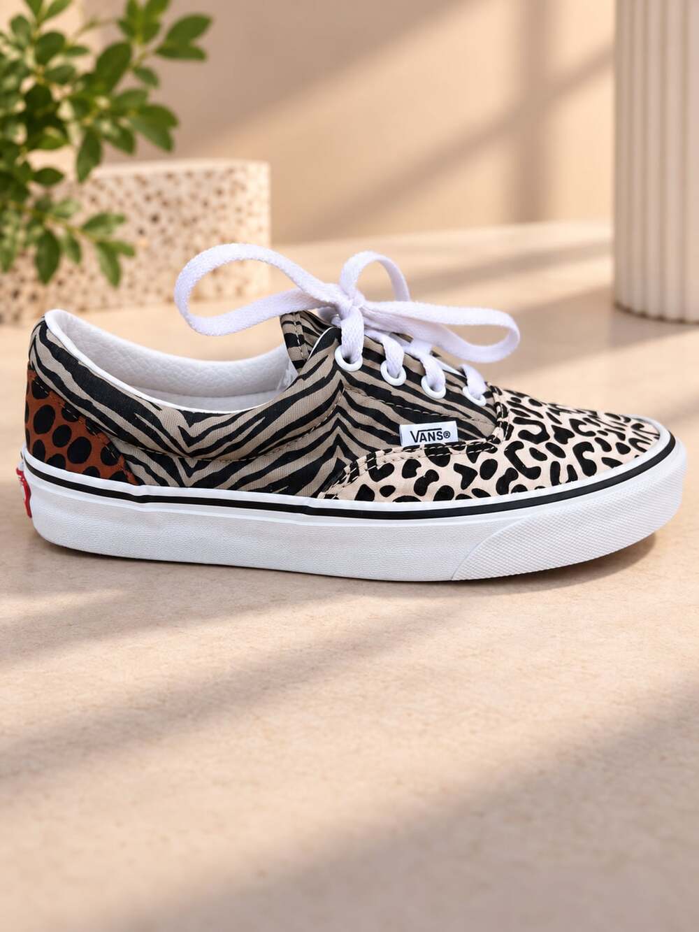 Vans Era Safari Multi Animal Print Leopard Zebra Sneakers Men 6 Women 7.5